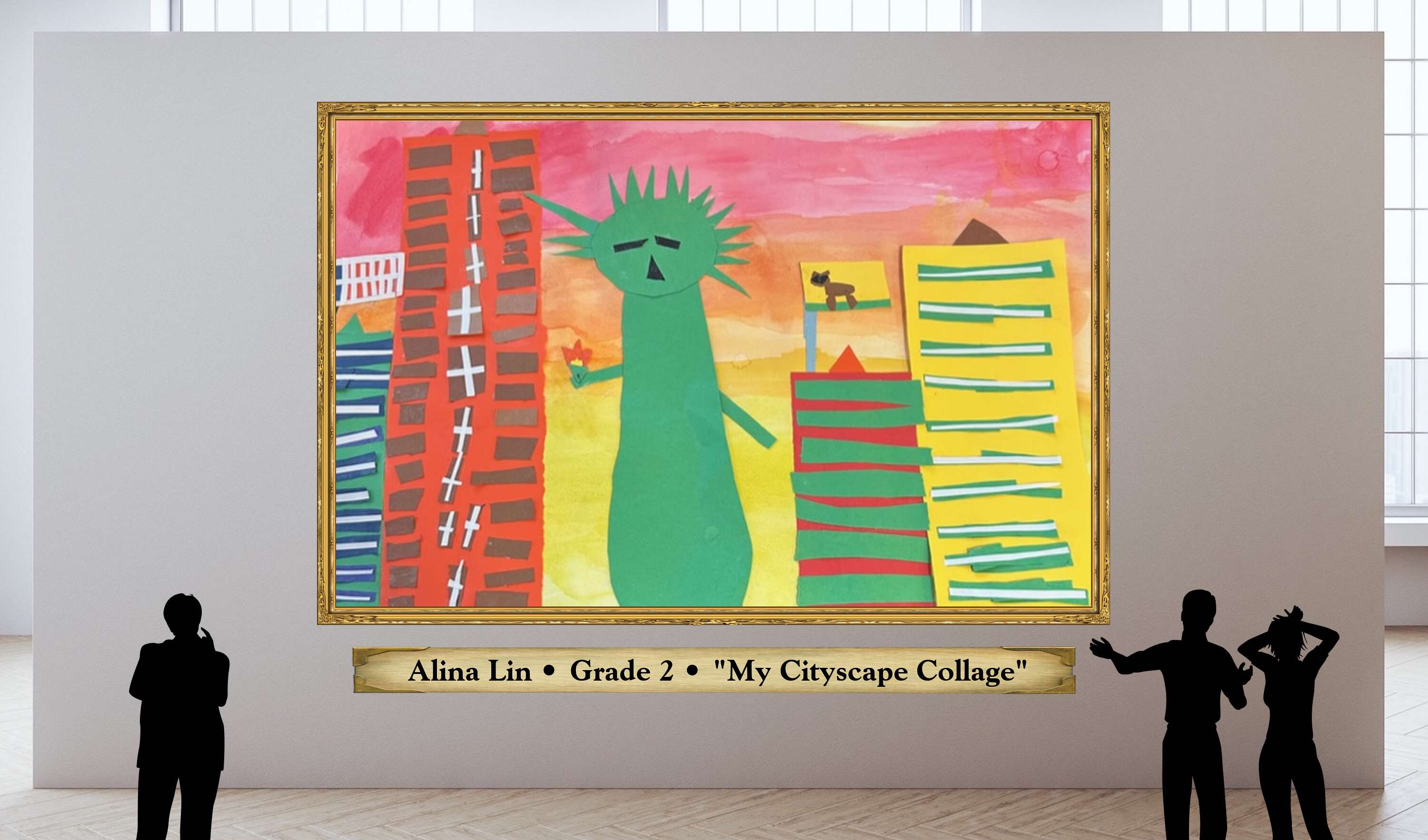  Alina Lin • Grade 2 • &quot;My Cityscape Collage&quot;