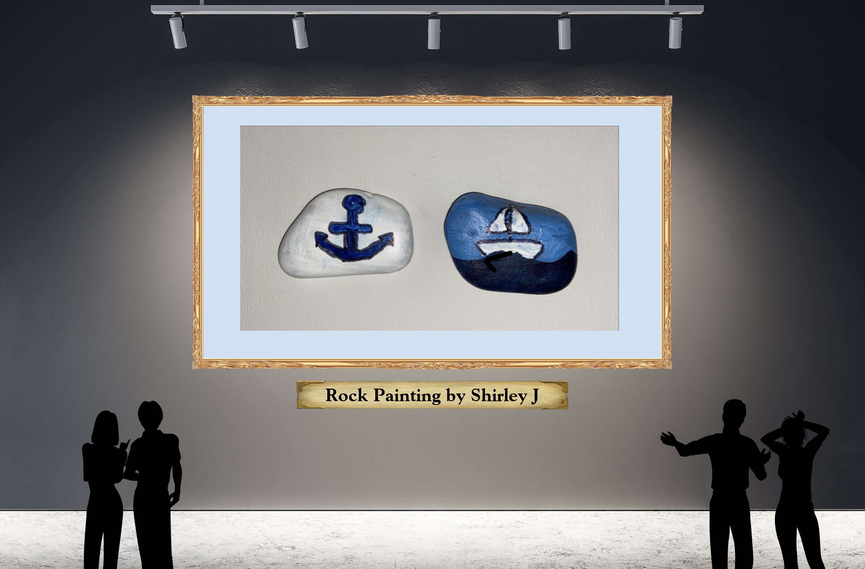 Rock Painting by Shirley J
