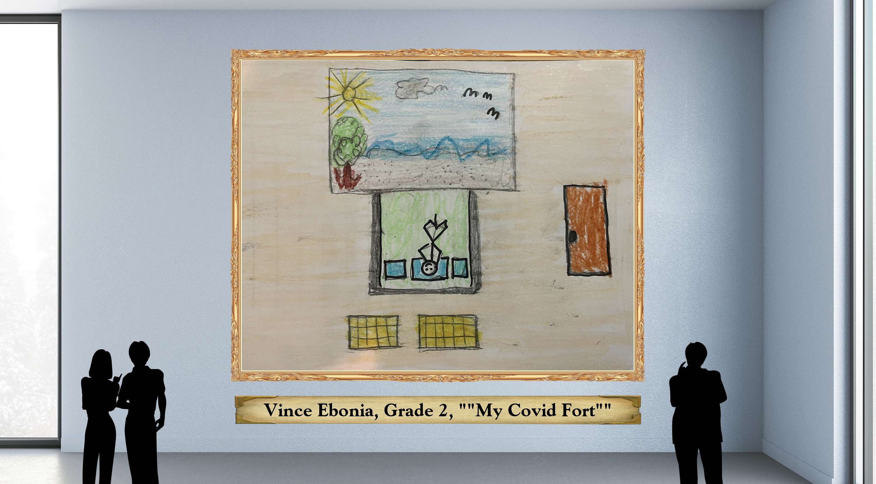 Vince Ebonia, Grade 2, &quot;&quot;My Covid Fort&quot;&quot;