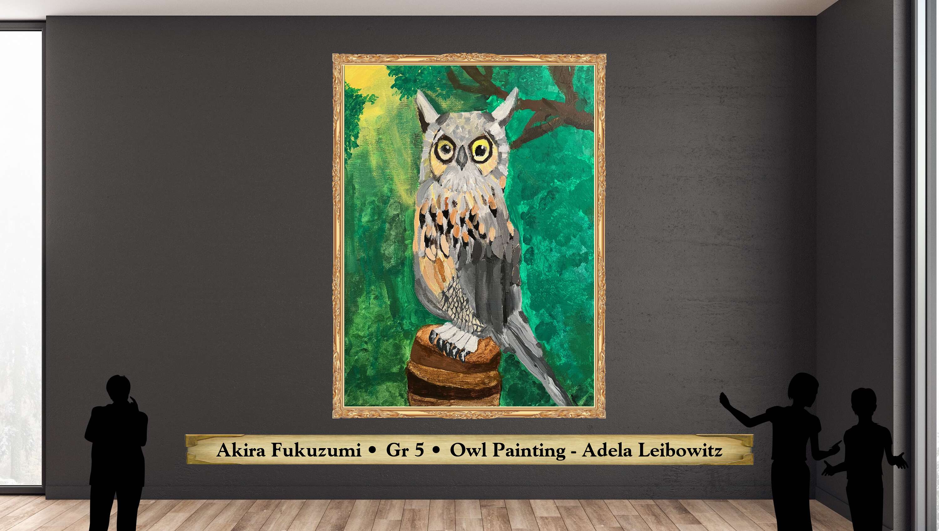 Akira Fukuzumi • Gr 5 • Owl Painting - Adela Leibowitz