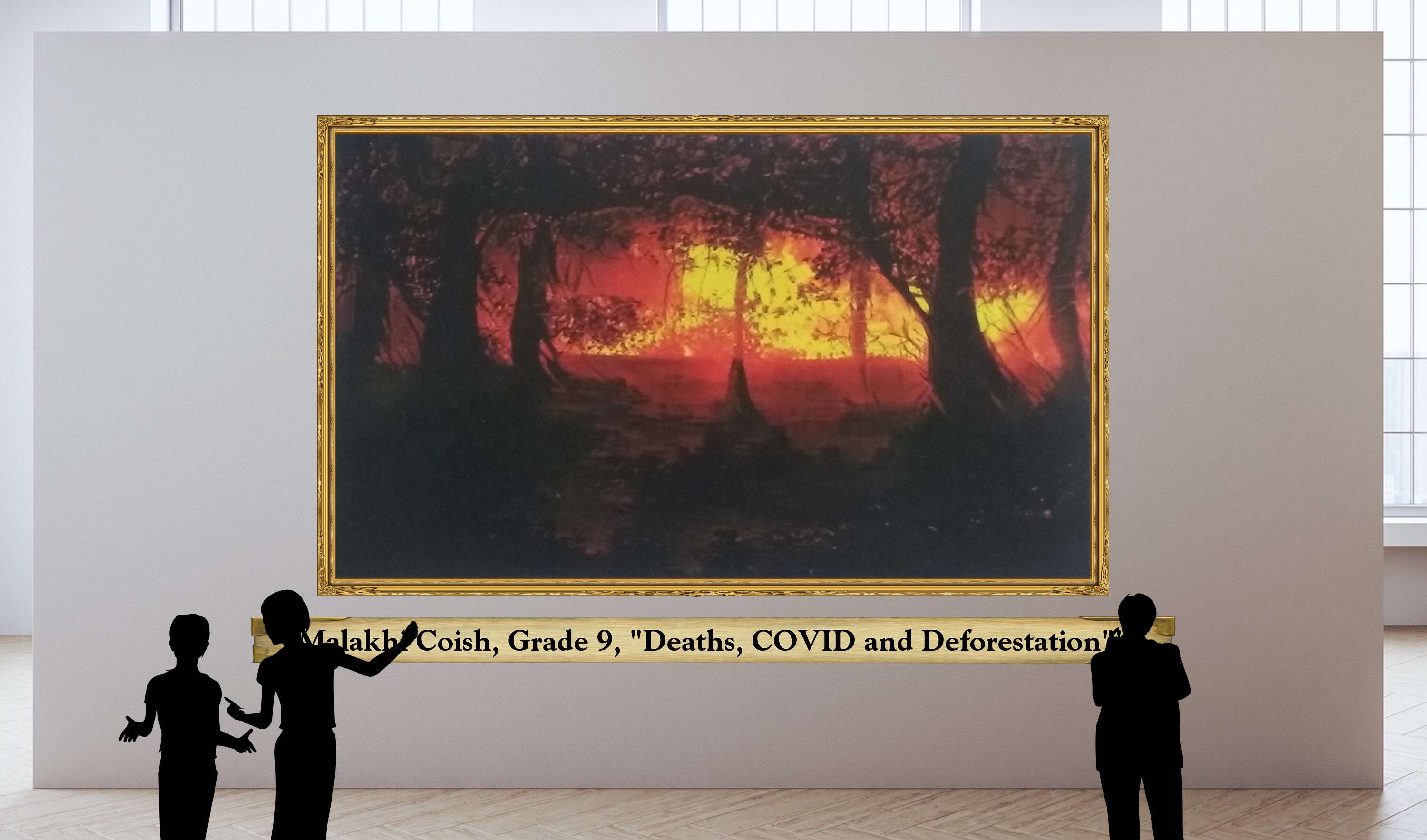 Malakhi Coish, Grade 9, &quot;Deaths, COVID and Deforestation&quot;&quot;
